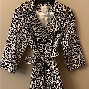 WH/BM ANIMAL PRINT jacket with tie S
